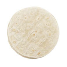 Thin, 25cm length tortilla made from wheat flour in a frozen form. Easily stored and defrost within 30 to 45 seconds when heated. Essential for making burrito or quesadillas when stuffed with ingredients.
