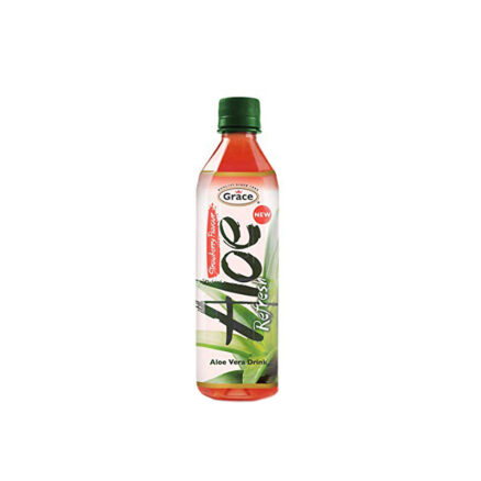 Grace Aloe Vera Drink is a refreshing drink strawberry flavored made from aloe vera gel. A delicious drink full of vitamins, minerals and antioxidants.