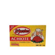 Achiote is a Yucatan-style sauce from ground annatto seeds, spices and tomatoes. It makes the perfect marinade for meat, vegetables or fishes.