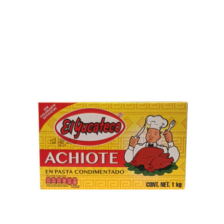 Achiote is a Yucatan-style sauce from ground annatto seeds, spices and tomatoes. It makes the perfect marinade for meat, vegetables or fishes.