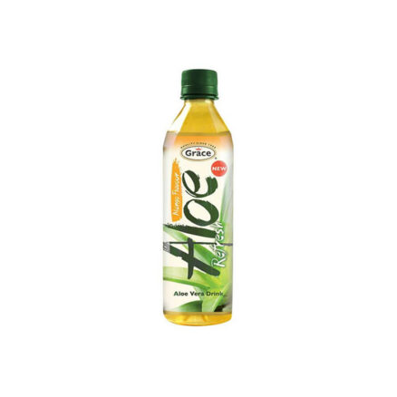 Grace Aloe Vera Drink is a refreshing mango flavored drink, made from aloe vera gel. A delicious drink full of vitamins, minerals and antioxidants.