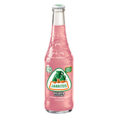 Authentic guava flavored carbonated soda type beverage of Mexican origin. Refreshing and bubbly with 100% natural sugar.