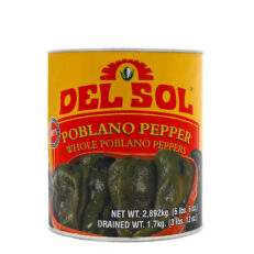 Fresh, mildly hot and ready-to-serve whole poblano peppers. Ideal to fill with any ingredient of you taste.