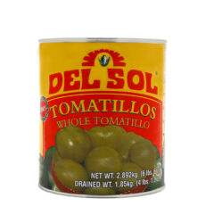 Whole green tomatillos with a characteristic tart flavor. Can be blended with other ingredients to make salsa. Vegetarian friendly.