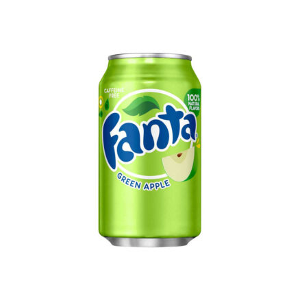 Aromatic green apple flavored carbonated soft drink. Refreshing and bubbly with 100% natural flavors and caffeine free.